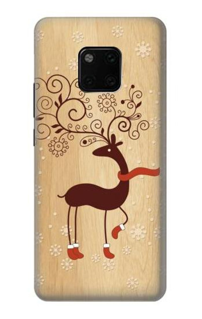 S3081 Wooden Raindeer Graphic Printed Case Cover Custodia per Huawei Mate 20 Pro