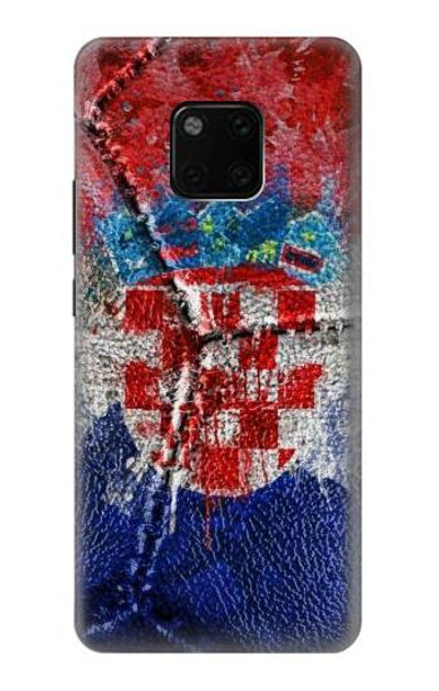 S3313 Croatia Flag Vintage Football Graphic Case Cover Custodia per Huawei Mate 20 Pro