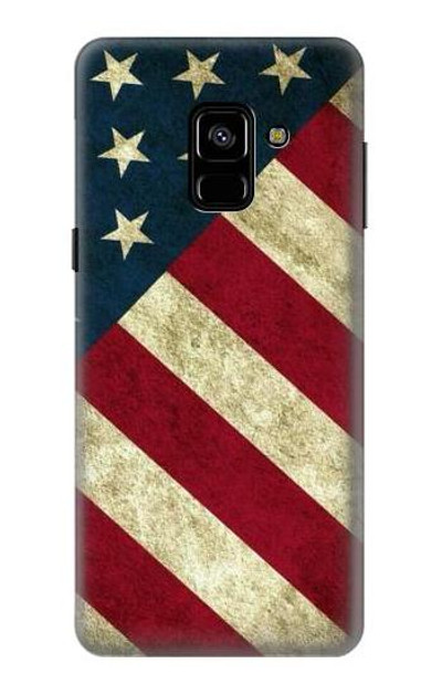 S3295 US National Flag Case Cover Custodia per Samsung Galaxy A8 (2018)