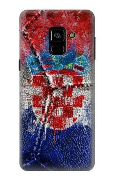 S3313 Croatia Flag Vintage Football Graphic Case Cover Custodia per Samsung Galaxy A8 (2018)