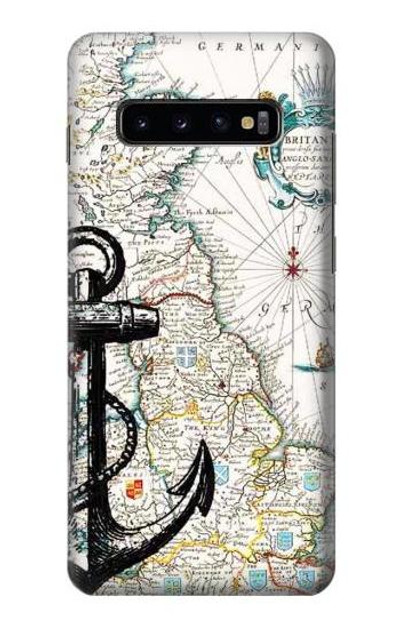 S1962 Nautical Chart Case Cover Custodia per Samsung Galaxy S10 Plus