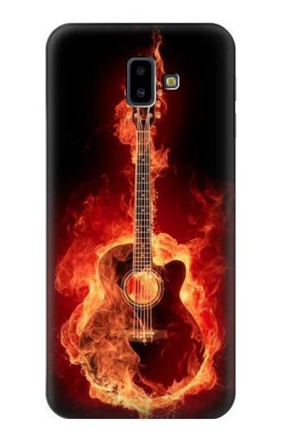 S0415 Fire Guitar Burn Case Cover Custodia per Samsung Galaxy J6+ (2018), J6 Plus (2018)