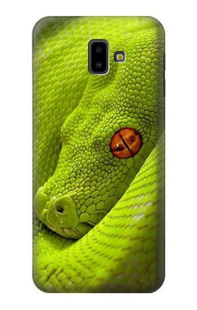 S0785 Green Snake Case Cover Custodia per Samsung Galaxy J6+ (2018), J6 Plus (2018)