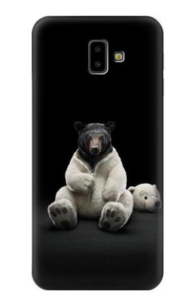 S0878 Black Bear Case Cover Custodia per Samsung Galaxy J6+ (2018), J6 Plus (2018)