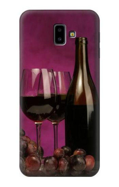 S0910 Red Wine Case Cover Custodia per Samsung Galaxy J6+ (2018), J6 Plus (2018)