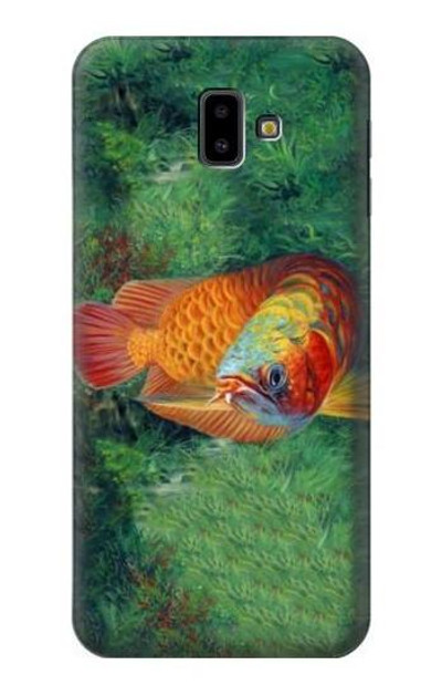 S1157 Red Arowana Fish Case Cover Custodia per Samsung Galaxy J6+ (2018), J6 Plus (2018)