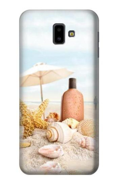 S1425 Seashells on The Beach Case Cover Custodia per Samsung Galaxy J6+ (2018), J6 Plus (2018)