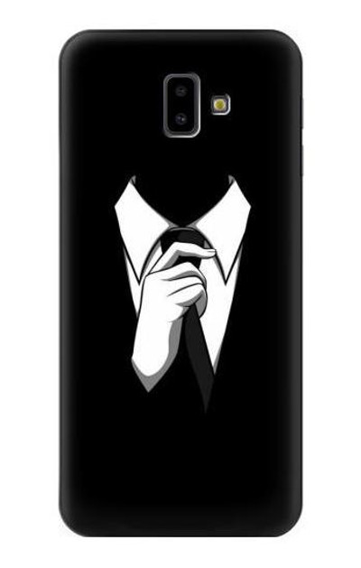 S1591 Anonymous Man in Black Suit Case Cover Custodia per Samsung Galaxy J6+ (2018), J6 Plus (2018)