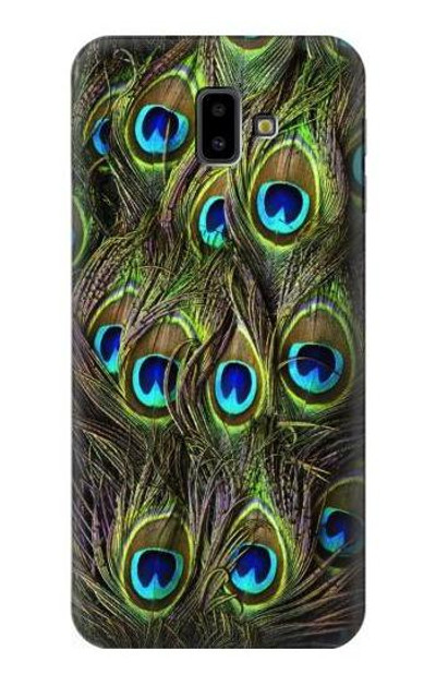 S1965 Peacock Feather Case Cover Custodia per Samsung Galaxy J6+ (2018), J6 Plus (2018)