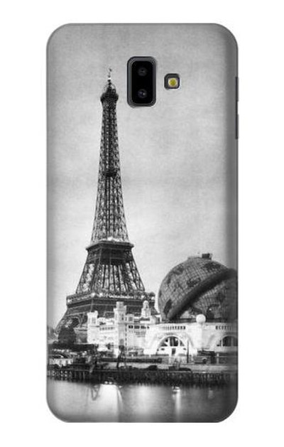 S2350 Old Paris Eiffel Tower Case Cover Custodia per Samsung Galaxy J6+ (2018), J6 Plus (2018)