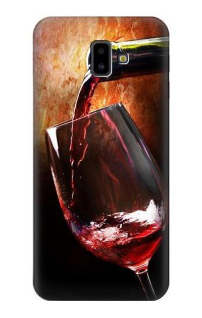 S2396 Red Wine Bottle And Glass Case Cover Custodia per Samsung Galaxy J6+ (2018), J6 Plus (2018)