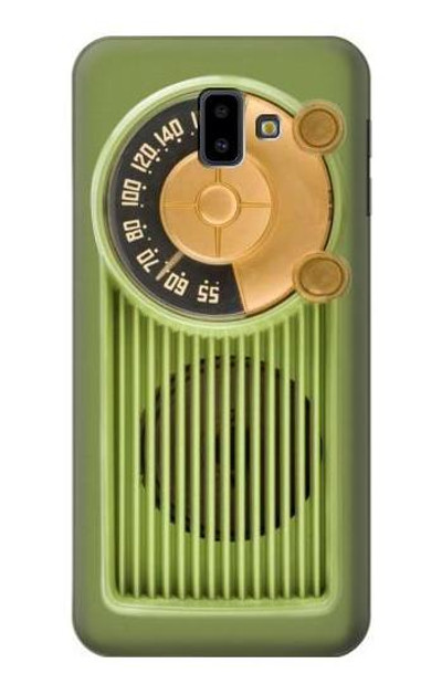 S2656 Vintage Bakelite Radio Green Case Cover Custodia per Samsung Galaxy J6+ (2018), J6 Plus (2018)