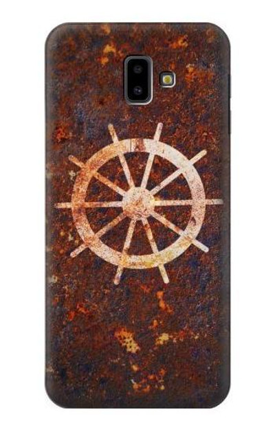 S2766 Ship Wheel Rusty Texture Case Cover Custodia per Samsung Galaxy J6+ (2018), J6 Plus (2018)