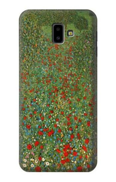 S2872 Gustav Klimt Poppy Field Case Cover Custodia per Samsung Galaxy J6+ (2018), J6 Plus (2018)