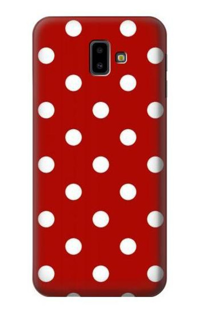 S2951 Red Polka Dots Case Cover Custodia per Samsung Galaxy J6+ (2018), J6 Plus (2018)