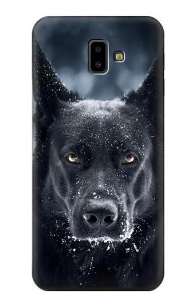 S3168 German Shepherd Black Dog Case Cover Custodia per Samsung Galaxy J6+ (2018), J6 Plus (2018)