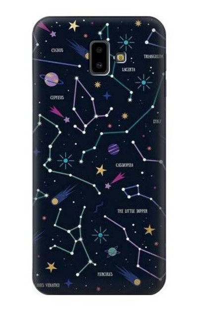 S3220 Star Map Zodiac Constellations Case Cover Custodia per Samsung Galaxy J6+ (2018), J6 Plus (2018)