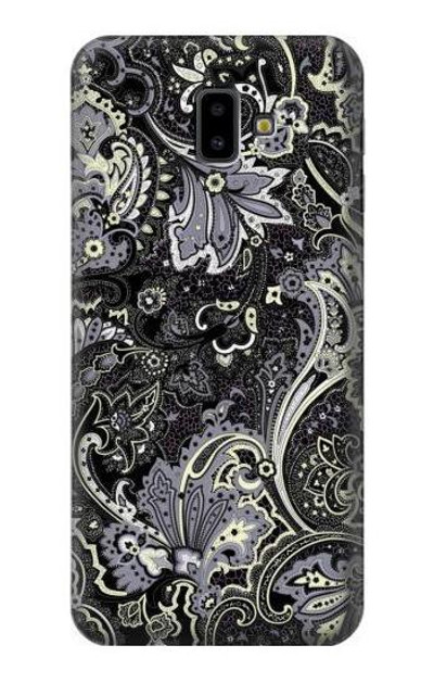 S3251 Batik Flower Pattern Case Cover Custodia per Samsung Galaxy J6+ (2018), J6 Plus (2018)