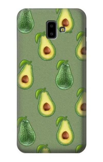 S3285 Avocado Fruit Pattern Case Cover Custodia per Samsung Galaxy J6+ (2018), J6 Plus (2018)