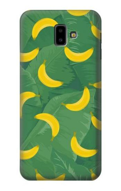 S3286 Banana Fruit Pattern Case Cover Custodia per Samsung Galaxy J6+ (2018), J6 Plus (2018)