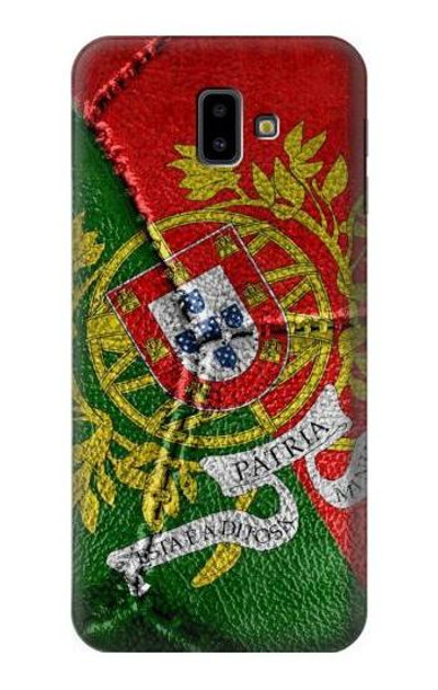 S3300 Portugal Flag Vintage Football Graphic Case Cover Custodia per Samsung Galaxy J6+ (2018), J6 Plus (2018)