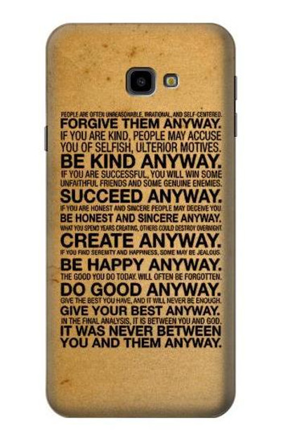 S2513 Mother Teresa Anyway Quotes Case Cover Custodia per Samsung Galaxy J4+ (2018), J4 Plus (2018)