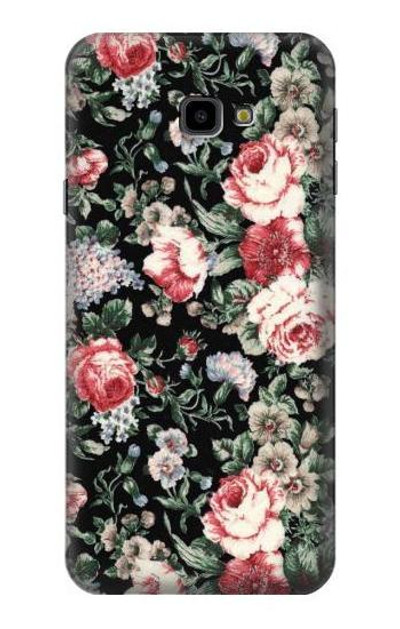 S2727 Vintage Rose Pattern Case Cover Custodia per Samsung Galaxy J4+ (2018), J4 Plus (2018)