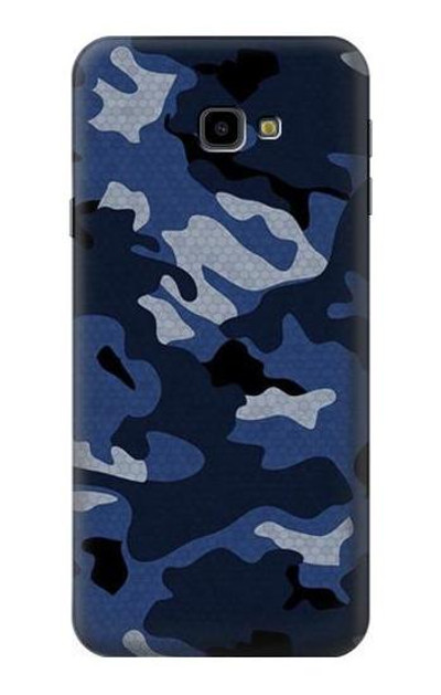 S2959 Navy Blue Camo Camouflage Case Cover Custodia per Samsung Galaxy J4+ (2018), J4 Plus (2018)