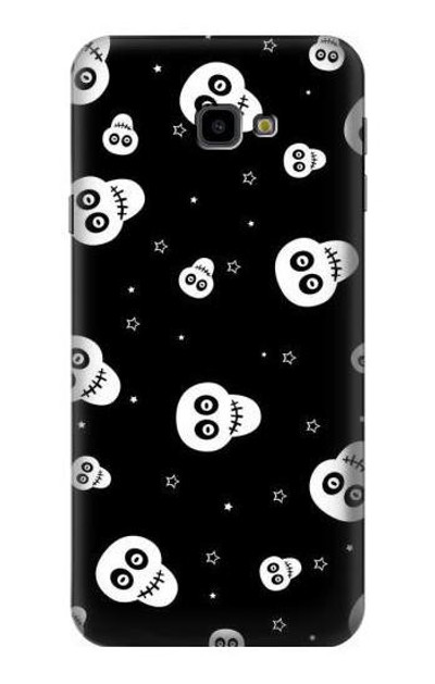 S3261 Smile Skull Halloween Pattern Case Cover Custodia per Samsung Galaxy J4+ (2018), J4 Plus (2018)