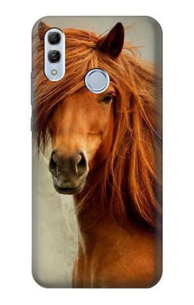 S1595 Beautiful Brown Horse Case Cover Custodia per Huawei Honor 10 Lite, Huawei P Smart 2019