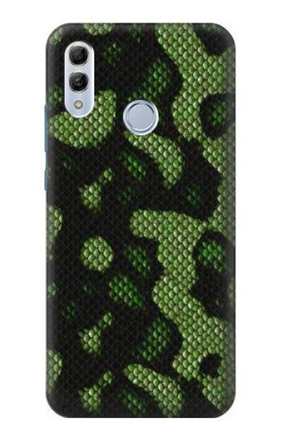 S2877 Green Snake Skin Graphic Printed Case Cover Custodia per Huawei Honor 10 Lite, Huawei P Smart 2019