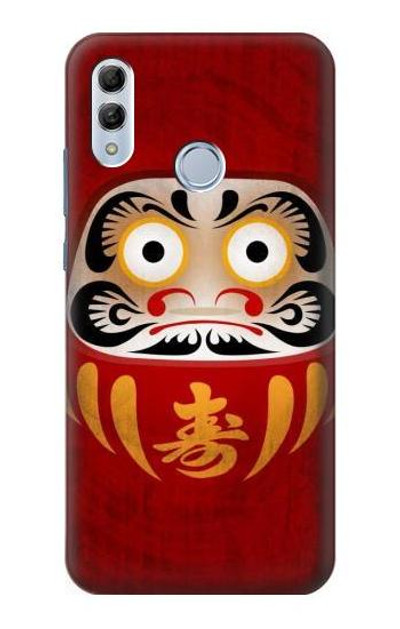 S3023 Japan Good Luck Daruma Doll Case Cover Custodia per Huawei Honor 10 Lite, Huawei P Smart 2019