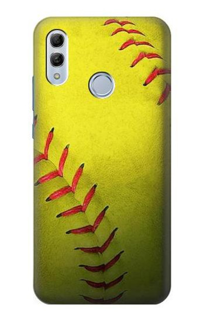 S3031 Yellow Softball Ball Case Cover Custodia per Huawei Honor 10 Lite, Huawei P Smart 2019