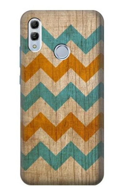 S3033 Vintage Wood Chevron Graphic Printed Case Cover Custodia per Huawei Honor 10 Lite, Huawei P Smart 2019