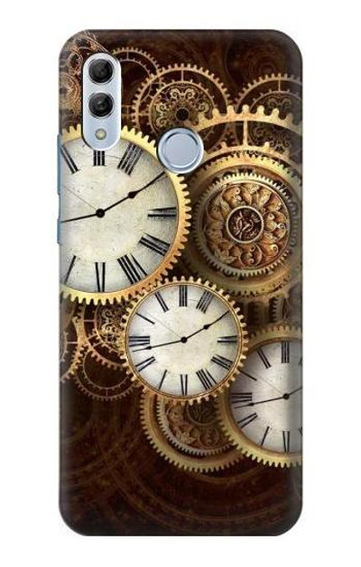 S3172 Gold Clock Live Case Cover Custodia per Huawei Honor 10 Lite, Huawei P Smart 2019