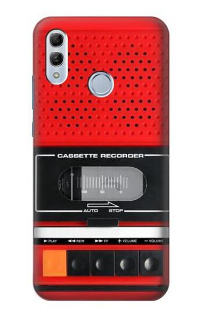 S3204 Red Cassette Recorder Graphic Case Cover Custodia per Huawei Honor 10 Lite, Huawei P Smart 2019