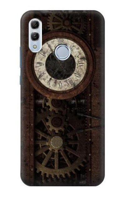 S3221 Steampunk Clock Gears Case Cover Custodia per Huawei Honor 10 Lite, Huawei P Smart 2019