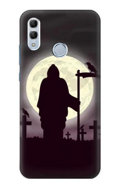 S3262 Grim Reaper Night Moon Cemetery Case Cover Custodia per Huawei Honor 10 Lite, Huawei P Smart 2019