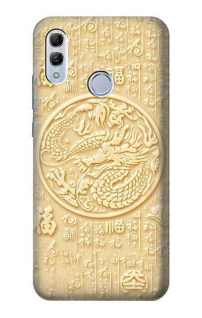 S3288 White Jade Dragon Graphic Painted Case Cover Custodia per Huawei Honor 10 Lite, Huawei P Smart 2019