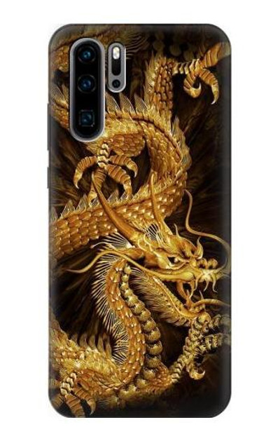 S2804 Chinese Gold Dragon Printed Case Cover Custodia per Huawei P30 Pro