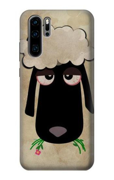 S2826 Cute Cartoon Unsleep Black Sheep Case Cover Custodia per Huawei P30 Pro