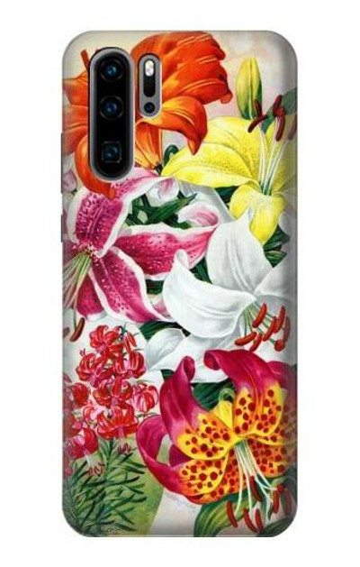 S3205 Retro Art Flowers Case Cover Custodia per Huawei P30 Pro