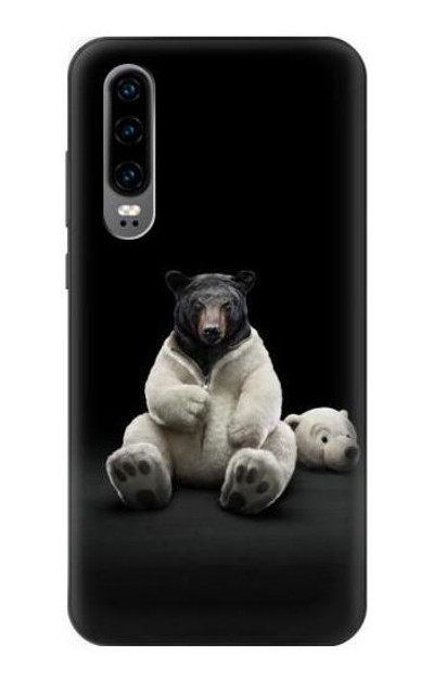 S0878 Black Bear Case Cover Custodia per Huawei P30