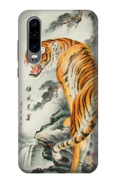 S1934 Chinese Tiger Painting Case Cover Custodia per Huawei P30
