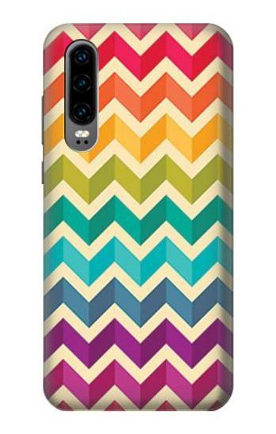 S2362 Rainbow Colorful Shavron Zig Zag Pattern Case Cover Custodia per Huawei P30