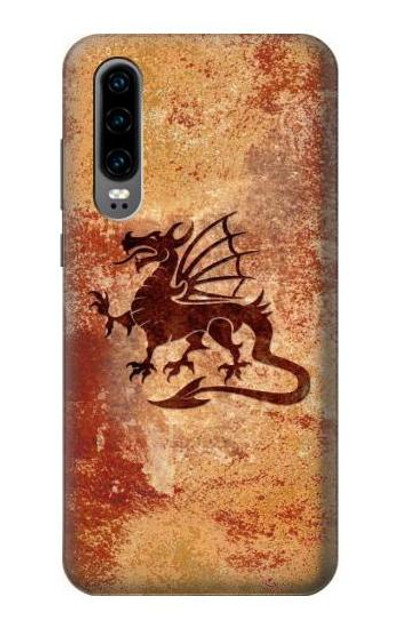 S2485 Dragon Metal Texture Graphic Printed Case Cover Custodia per Huawei P30