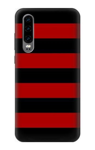 S2638 Black and Red Striped Case Cover Custodia per Huawei P30