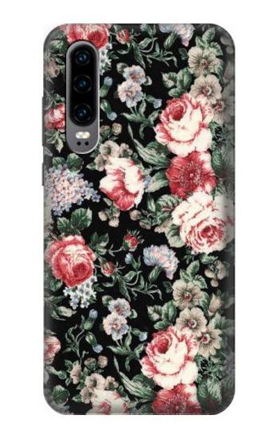 S2727 Vintage Rose Pattern Case Cover Custodia per Huawei P30