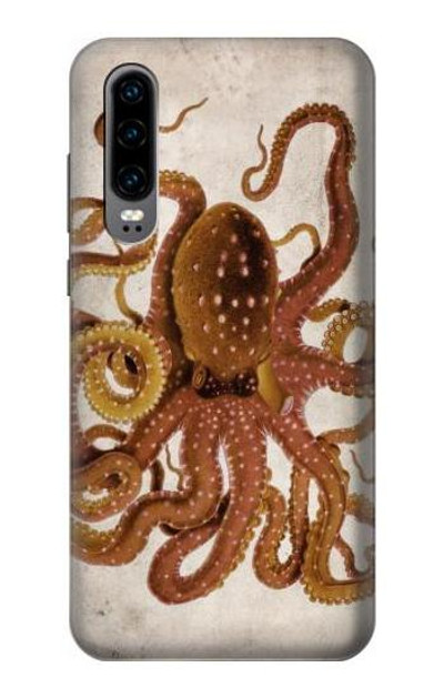 S2801 Vintage Octopus Case Cover Custodia per Huawei P30