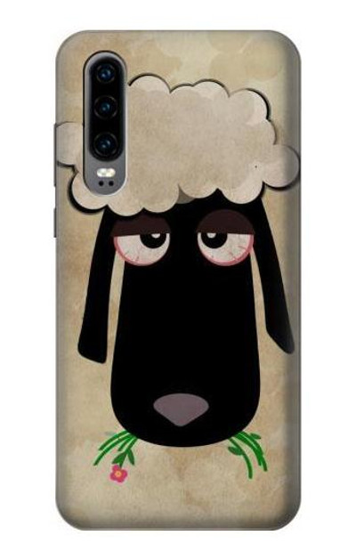 S2826 Cute Cartoon Unsleep Black Sheep Case Cover Custodia per Huawei P30